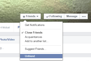 unfriend